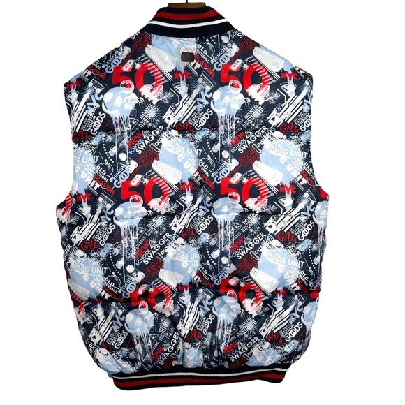 G-UNIT x Premium Goods 50¢ Puffer Jacket Vest Size XL Hip Hop Streetwear Y2K - Picture 2 of 15